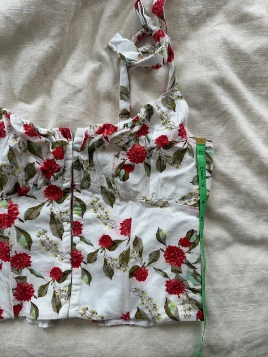 Anthropologie Eri + Ali Wildflower Cropped Tank Top Size Large - Picture 11 of 13